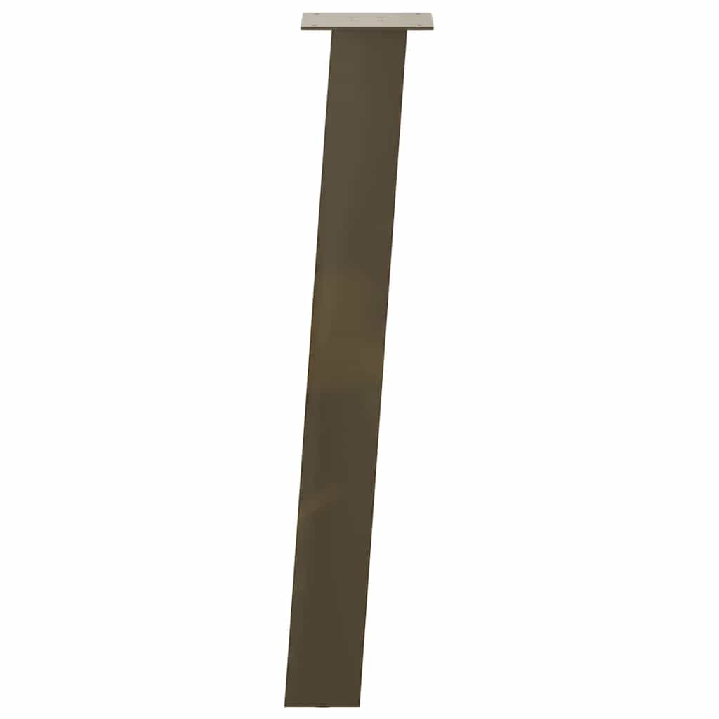 Gambe per tavolo consolle 4 pz in acciaio naturale 72cm Acciaio