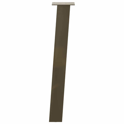 Gambe per tavolo consolle 4 pz in acciaio naturale 72cm Acciaio