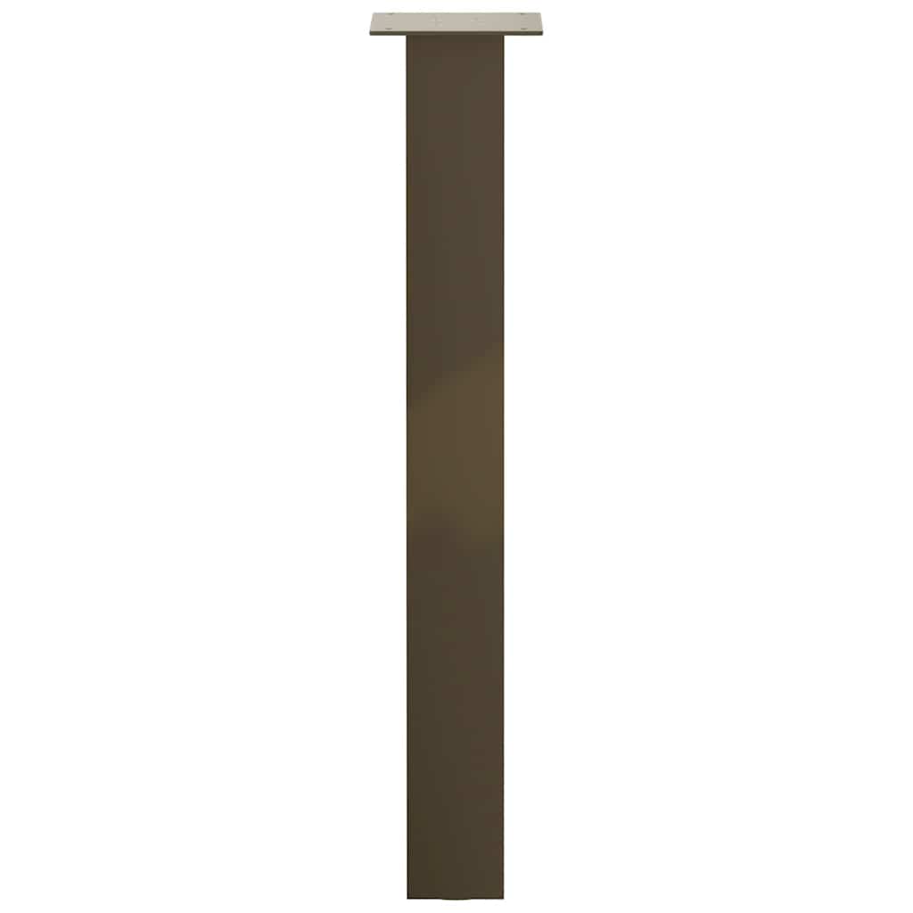 Gambe per tavolo consolle 4 pz in acciaio naturale 72cm Acciaio