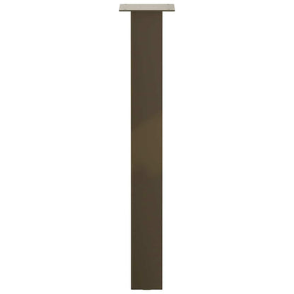 Gambe per tavolo consolle 4 pz in acciaio naturale 72cm Acciaio
