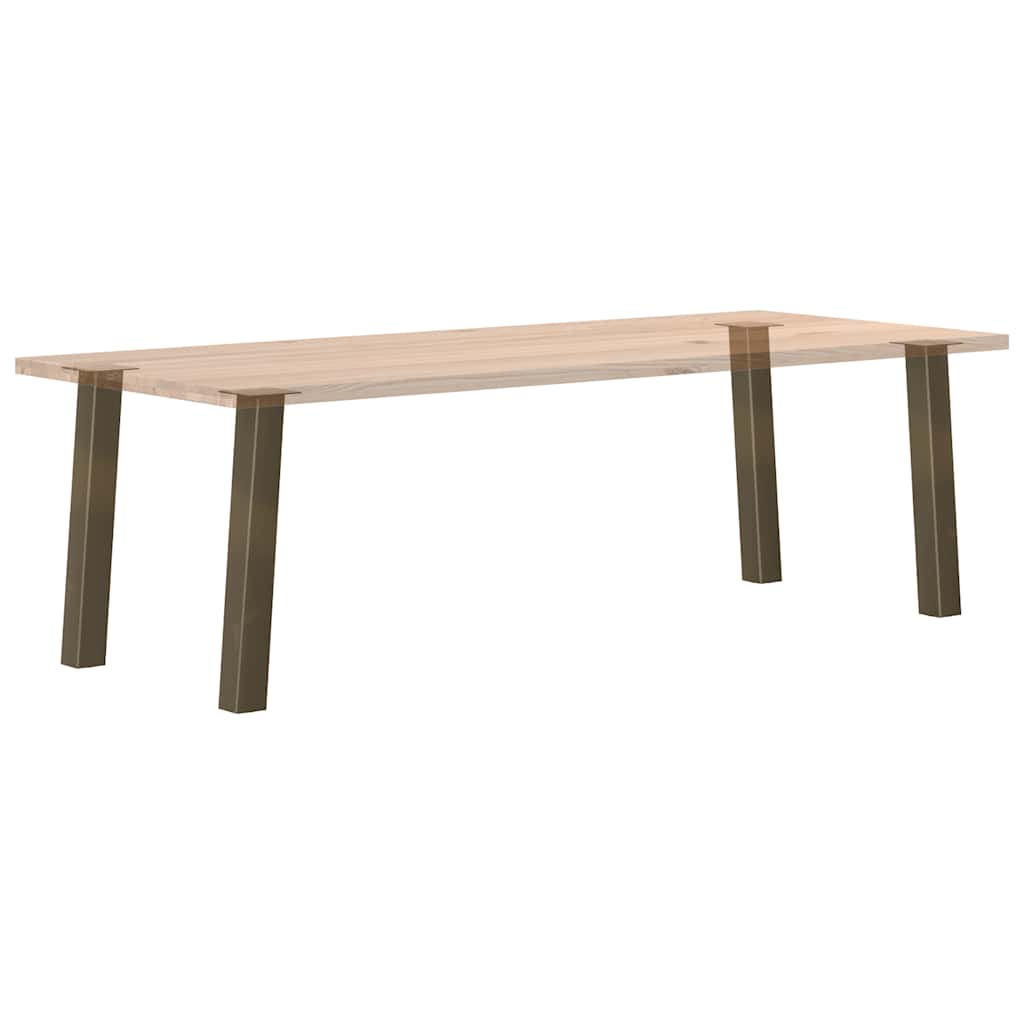 Gambe per tavolo consolle 4 pz in acciaio naturale 72cm Acciaio