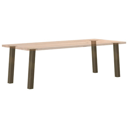 Gambe per tavolo consolle 4 pz in acciaio naturale 72cm Acciaio