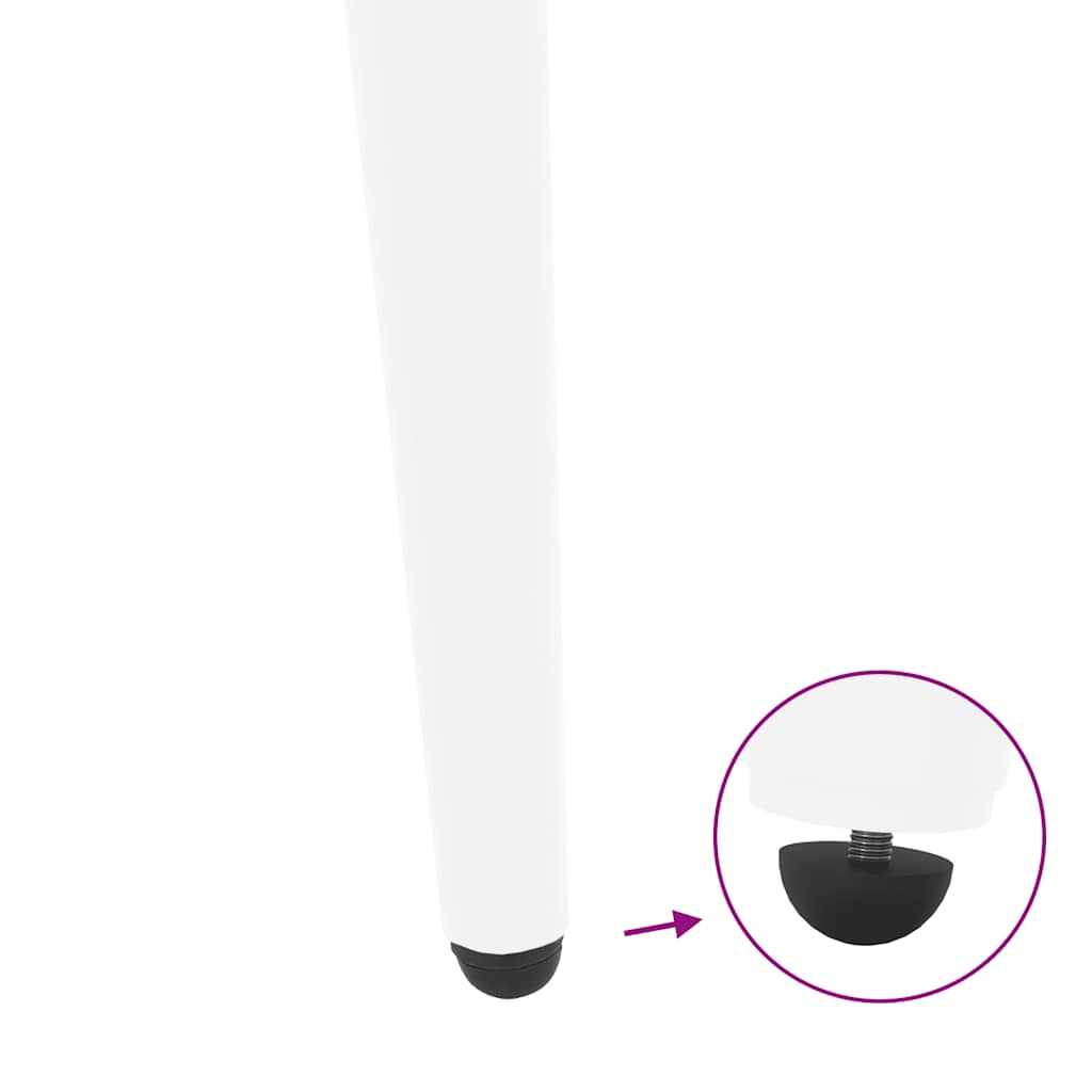 Gambe Tavolino Caffè a Forma Conica 4 pz Bianco 30-31cm Acciaio