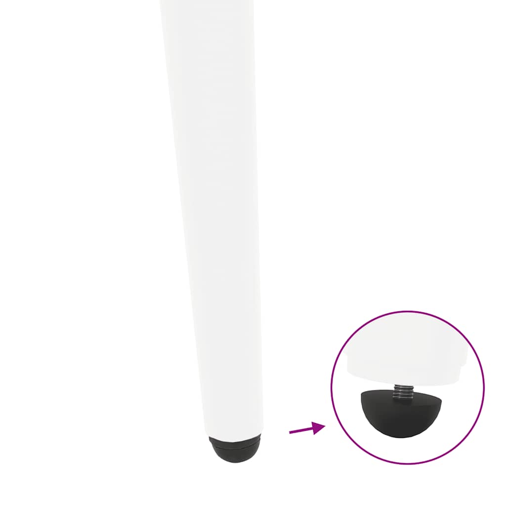 Gambe per Tavolino da Caffè Forma Conica 4 pz Bianco 30-31 cm Acciaio
