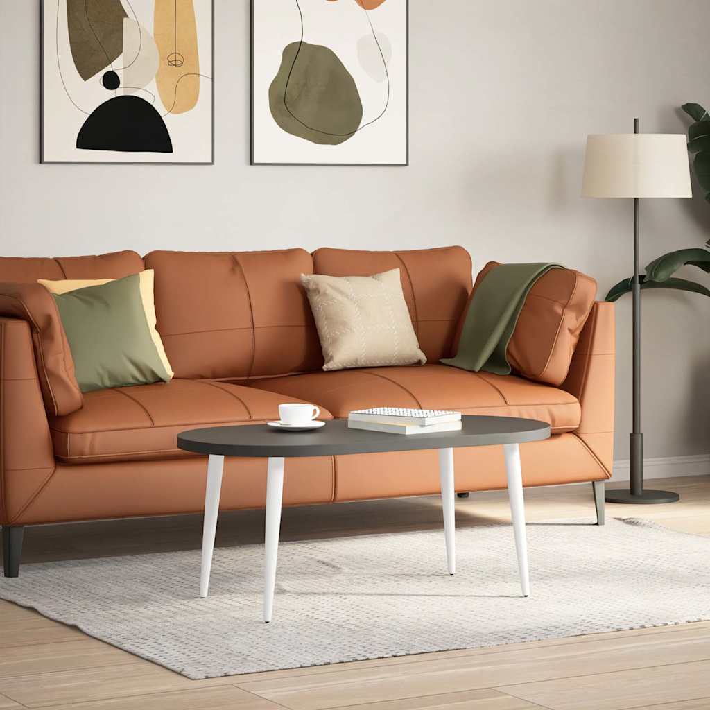 Gambe per Tavolino da Caffè Forma Conica 4 pz Bianche 42-43 cm Acciaio