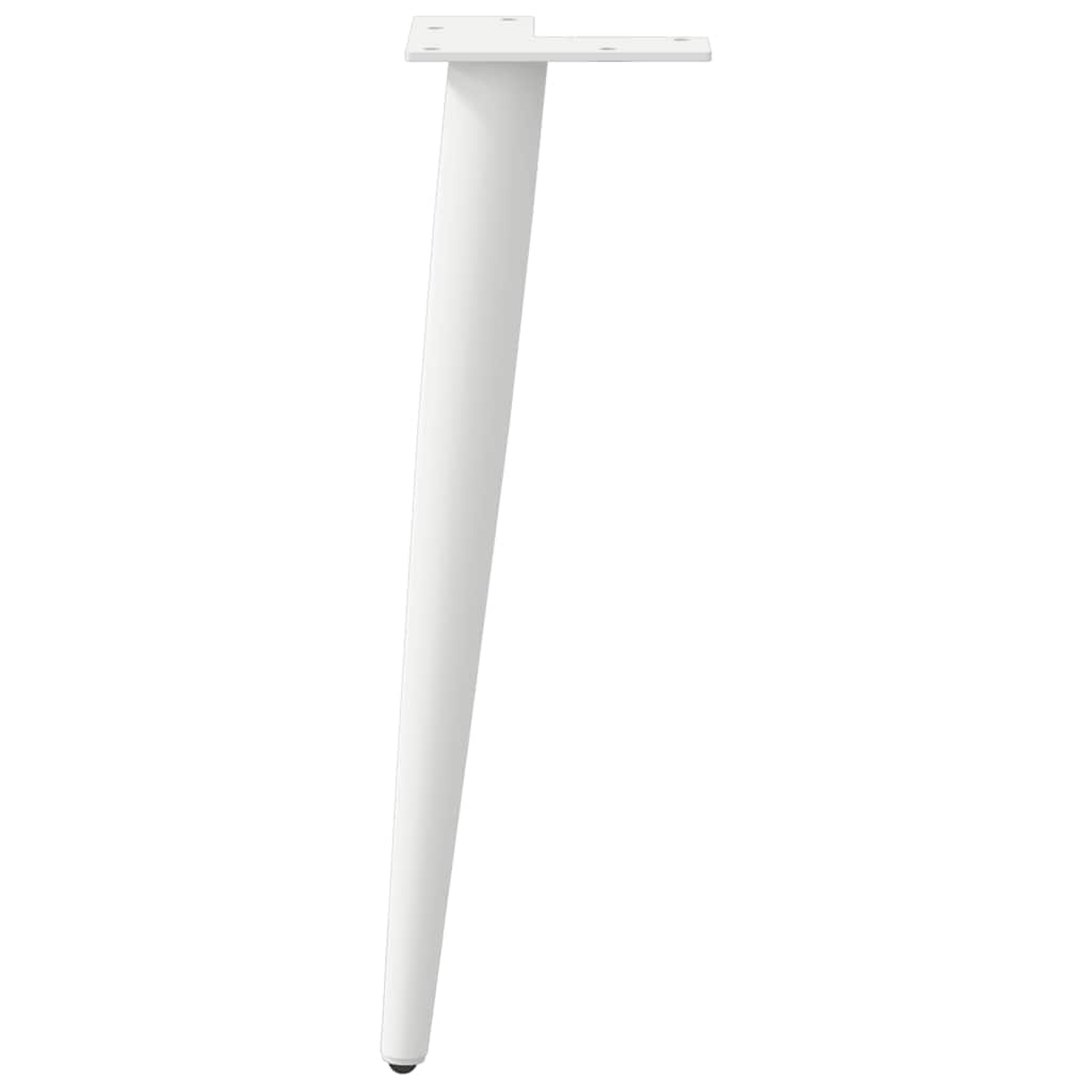 Gambe per Tavolino da Caffè Forma Conica 4 pz Bianche 42-43 cm Acciaio - homemem39