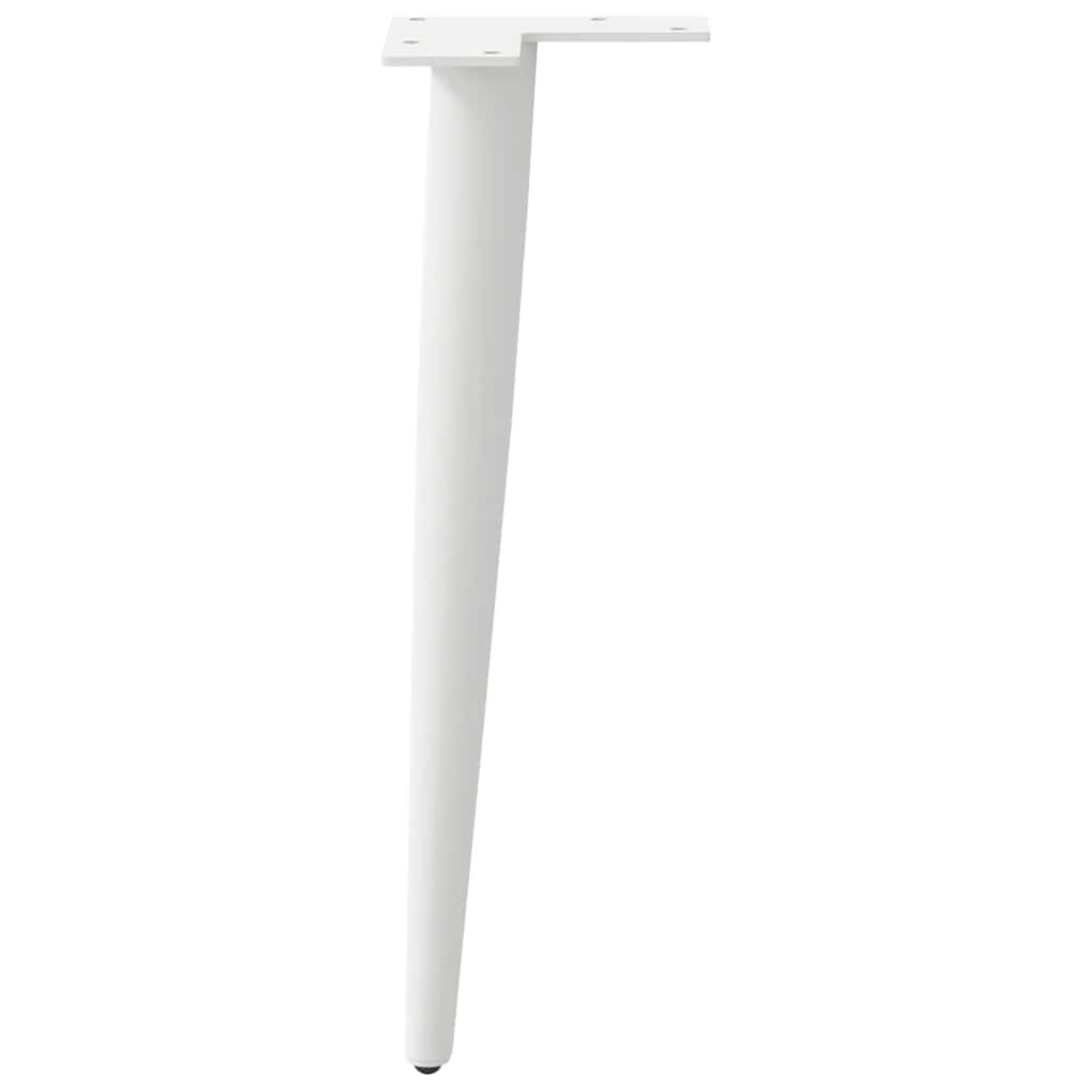 Gambe per Tavolino da Caffè Forma Conica 4 pz Bianche 42-43 cm Acciaio - homemem39