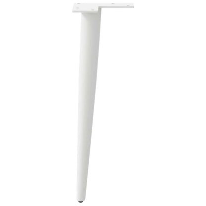 Gambe per Tavolino da Caffè Forma Conica 4 pz Bianche 42-43 cm Acciaio - homemem39