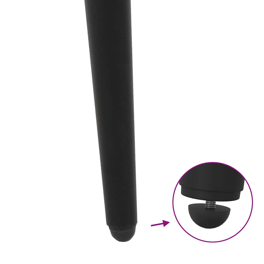 Gambe per Tavolo Consolle Forma Conica 4 pz Nere 72-73 cm