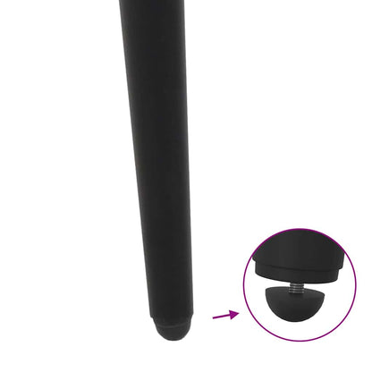 Gambe per Tavolo Consolle Forma Conica 4 pz Nere 72-73 cm