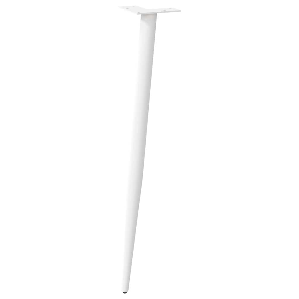 Gambe Tavolino Caffè a Forma Conica 4 pz Bianco 72-73cm Acciaio