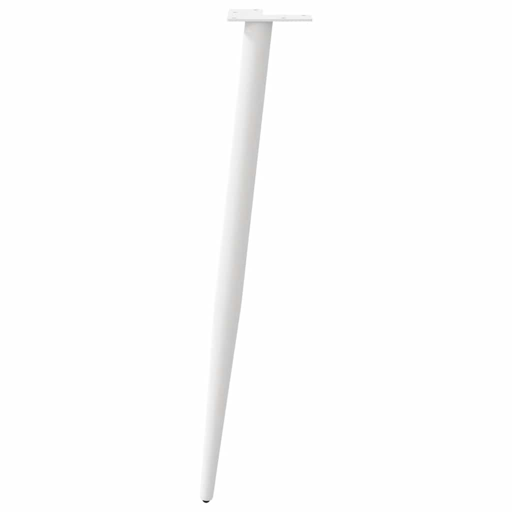 Gambe Tavolino Caffè a Forma Conica 4 pz Bianco 72-73cm Acciaio