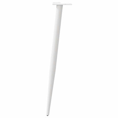 Gambe Tavolino Caffè a Forma Conica 4 pz Bianco 72-73cm Acciaio