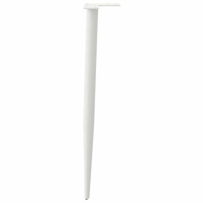 Gambe Tavolino Caffè a Forma Conica 4 pz Bianco 72-73cm Acciaio