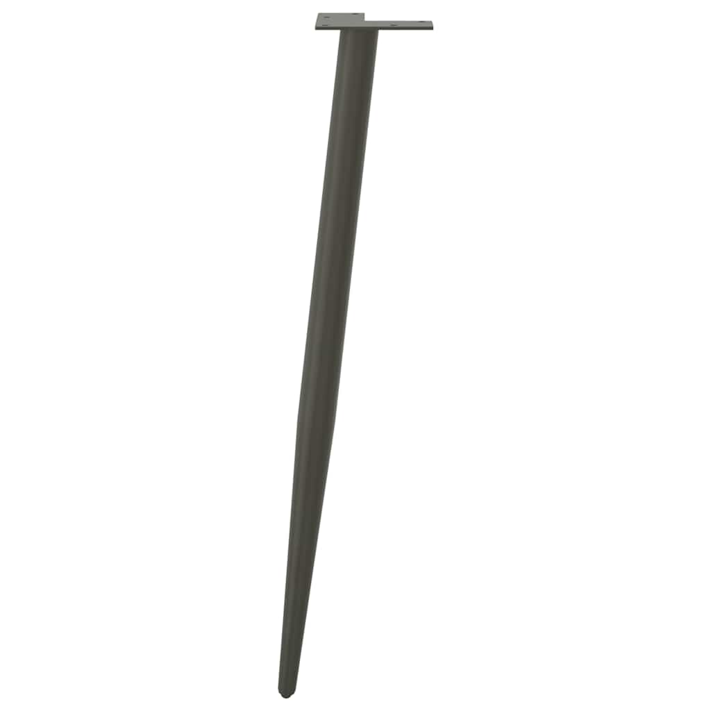 Gambe per Tavolo Consolle Forma Conica 4 pz Antracite 72-73 cm