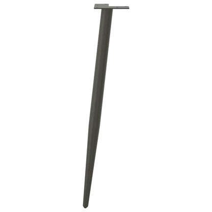 Gambe per Tavolo Consolle Forma Conica 4 pz Antracite 72-73 cm