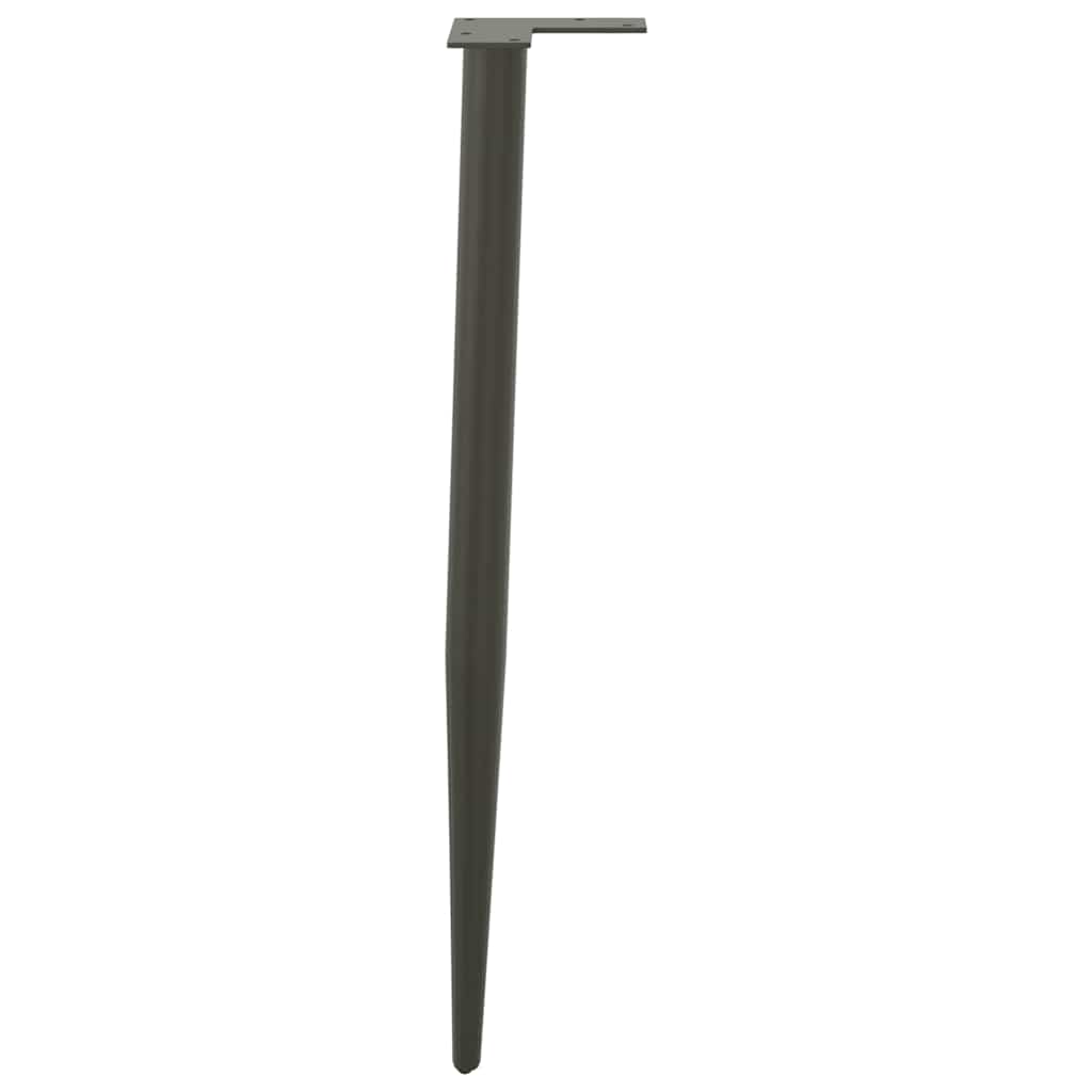 Gambe per Tavolo Consolle Forma Conica 4 pz Antracite 72-73 cm