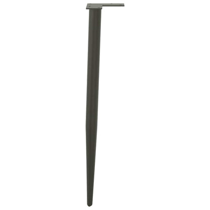 Gambe per Tavolo Consolle Forma Conica 4 pz Antracite 72-73 cm