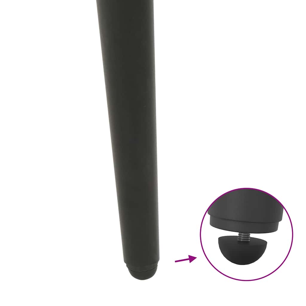 Gambe per Tavolo Consolle Forma Conica 4 pz Antracite 72-73 cm
