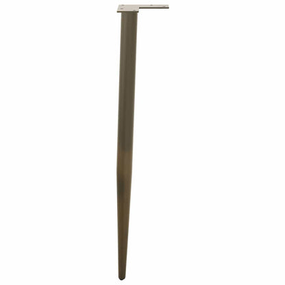 Gambe Tavolino Caffè Forma Conica 4pz Naturale 72-73cm Acciaio