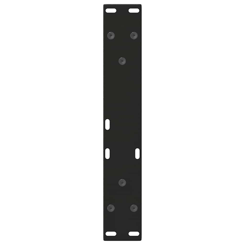 Gambe per Tavolo da Pranzo a V 2 pz Nero 30x(30-31,3)cm Acciaio