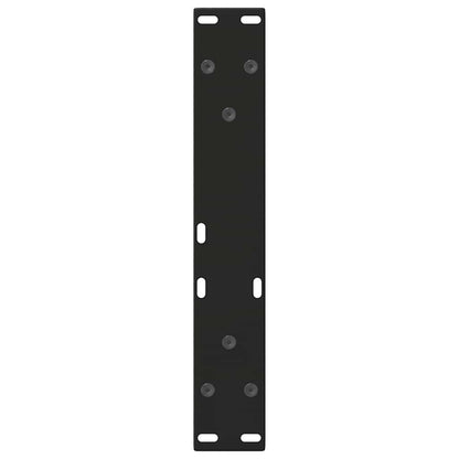 Gambe per Tavolo da Pranzo a V 2 pz Nero 30x(30-31,3)cm Acciaio