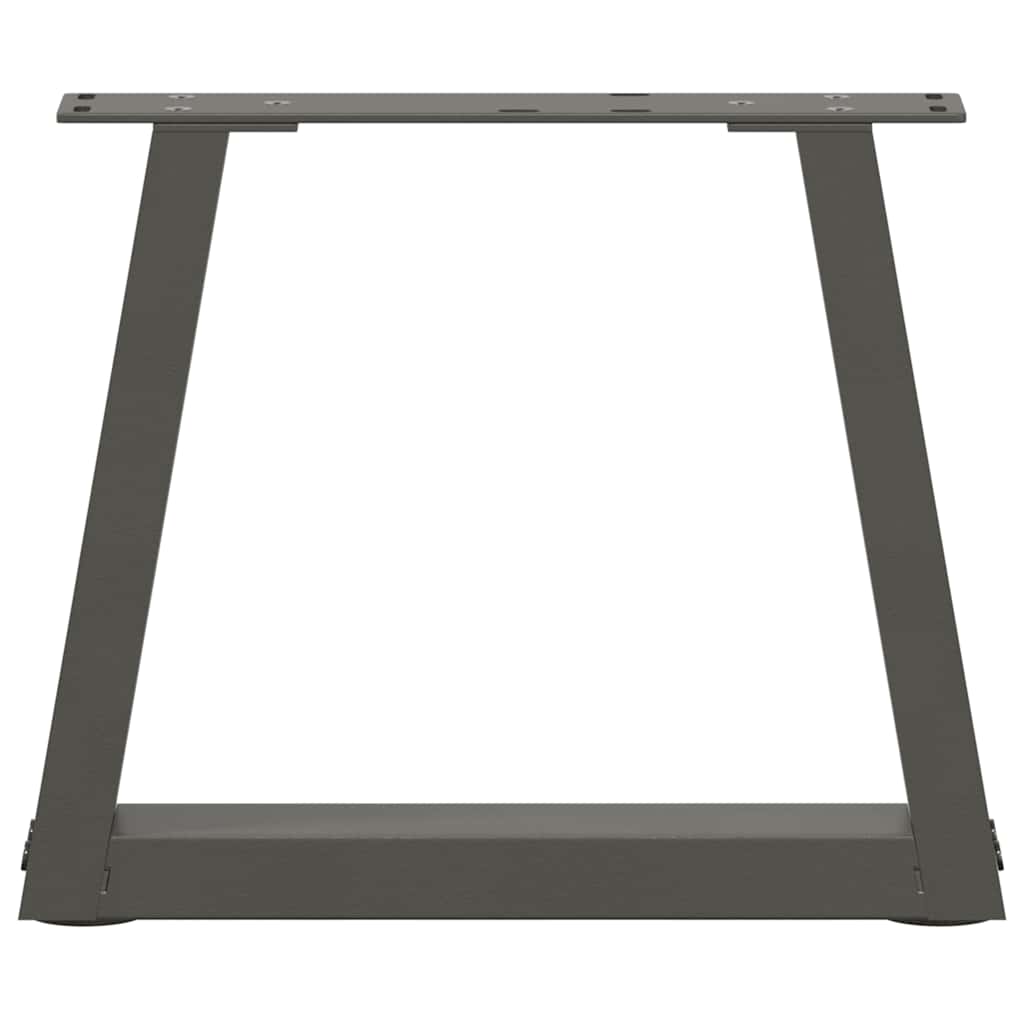 Gambe Tavolino da Caffè forma V 2 pz Antracite 30x(30-31,3) cm