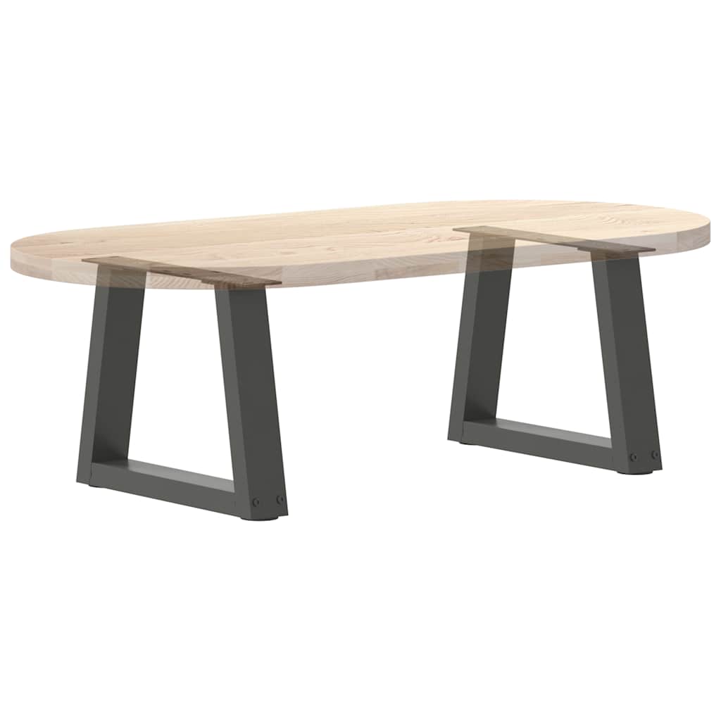 Gambe Tavolino da Caffè forma V 2 pz Antracite 30x(30-31,3) cm