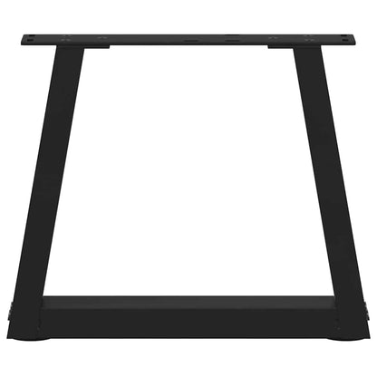 Gambe per Tavolino da Caffè forma V 2 pz Nere 40x(30-31,3) cm