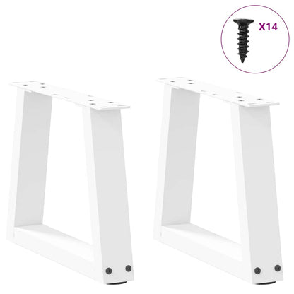 Gambe per Tavolino da Caffè forma V 2 pz Bianche 40x(30-31,3)cm