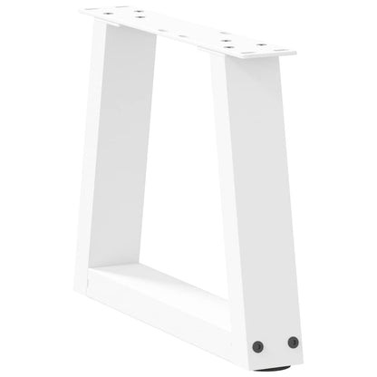 Gambe per Tavolo Pranzo a V 2 pz Bianco 40x(30-31,3)cm Acciaio