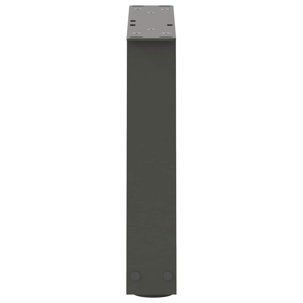 Gambe Tavolino da Caffè forma V 2 pz Antracite 40x(30-31,3) cm
