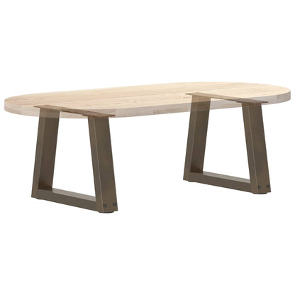 Gambe Tavolino da Caffè forma V 2 pz Naturale 40x(30-31,3) cm