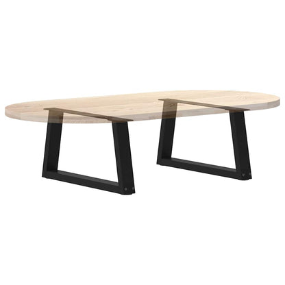 Gambe per Tavolino da Caffè a Forma di V 2 pz Nere 50x(30-31,3) cm Acciaio