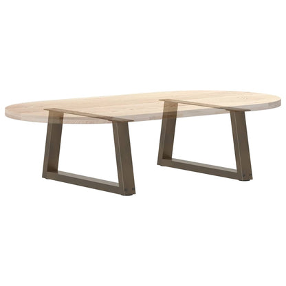 Gambe Tavolino da Caffè forma V 2 pz Naturale 50x(30-31,3) cm
