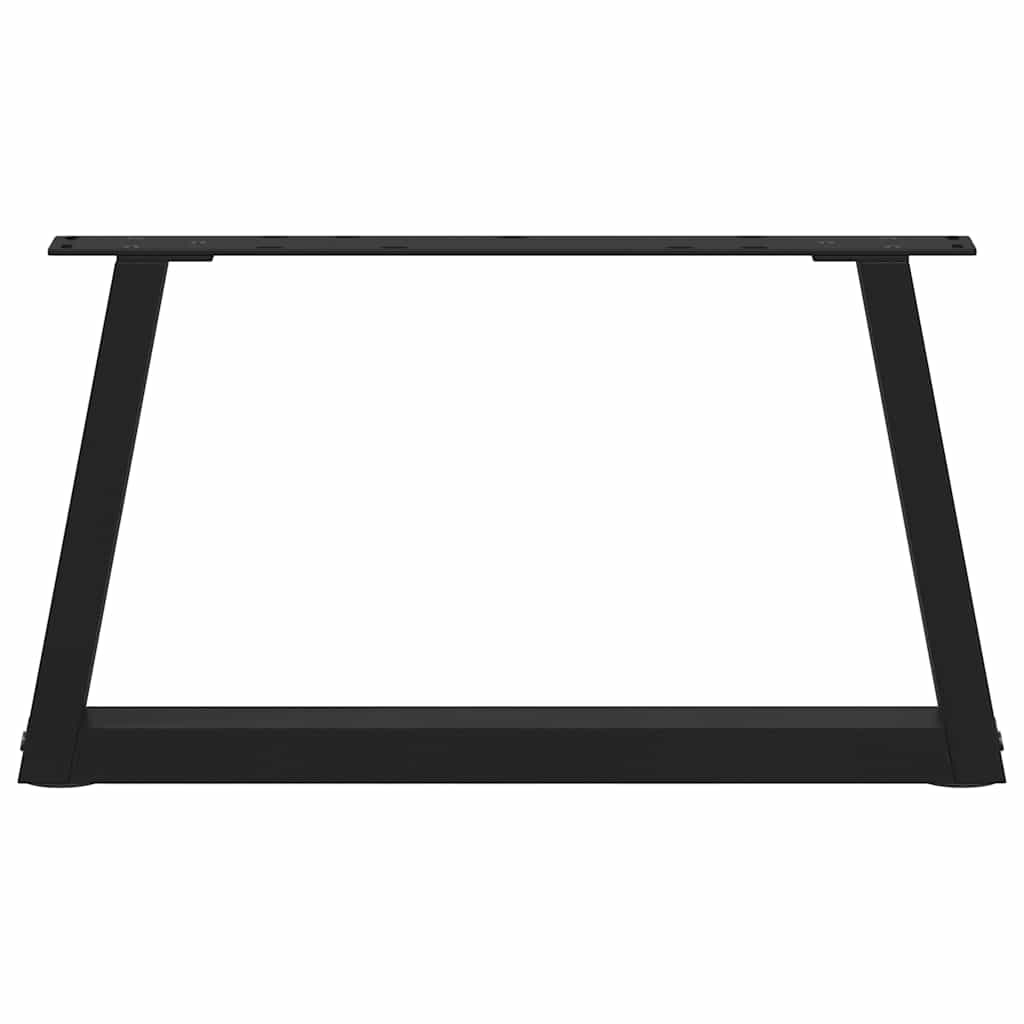 Gambe per Tavolino da Caffè forma V 2 pz Nere 60x(30-31,3) cm