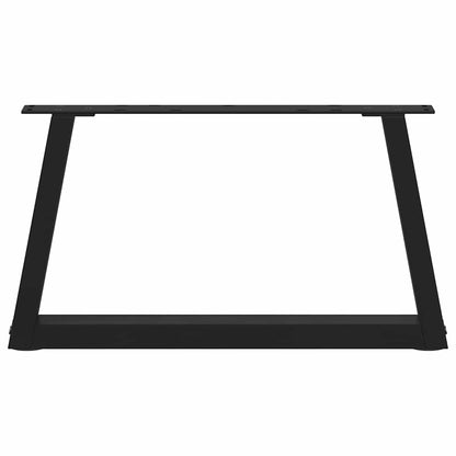 Gambe per Tavolino da Caffè forma V 2 pz Nere 60x(30-31,3) cm