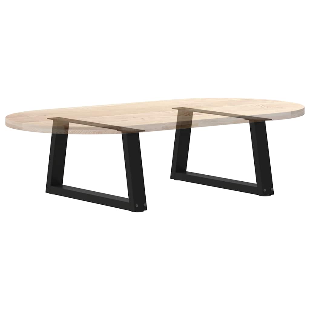 Gambe per Tavolino da Caffè forma V 2 pz Nere 60x(30-31,3) cm
