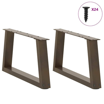 Gambe Tavolino da Caffè forma V 2 pz Naturale 60x(30-31,3) cm