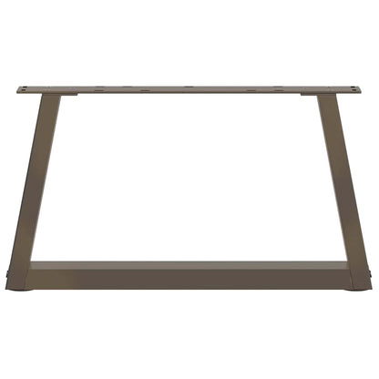Gambe Tavolino da Caffè forma V 2 pz Naturale 60x(30-31,3) cm