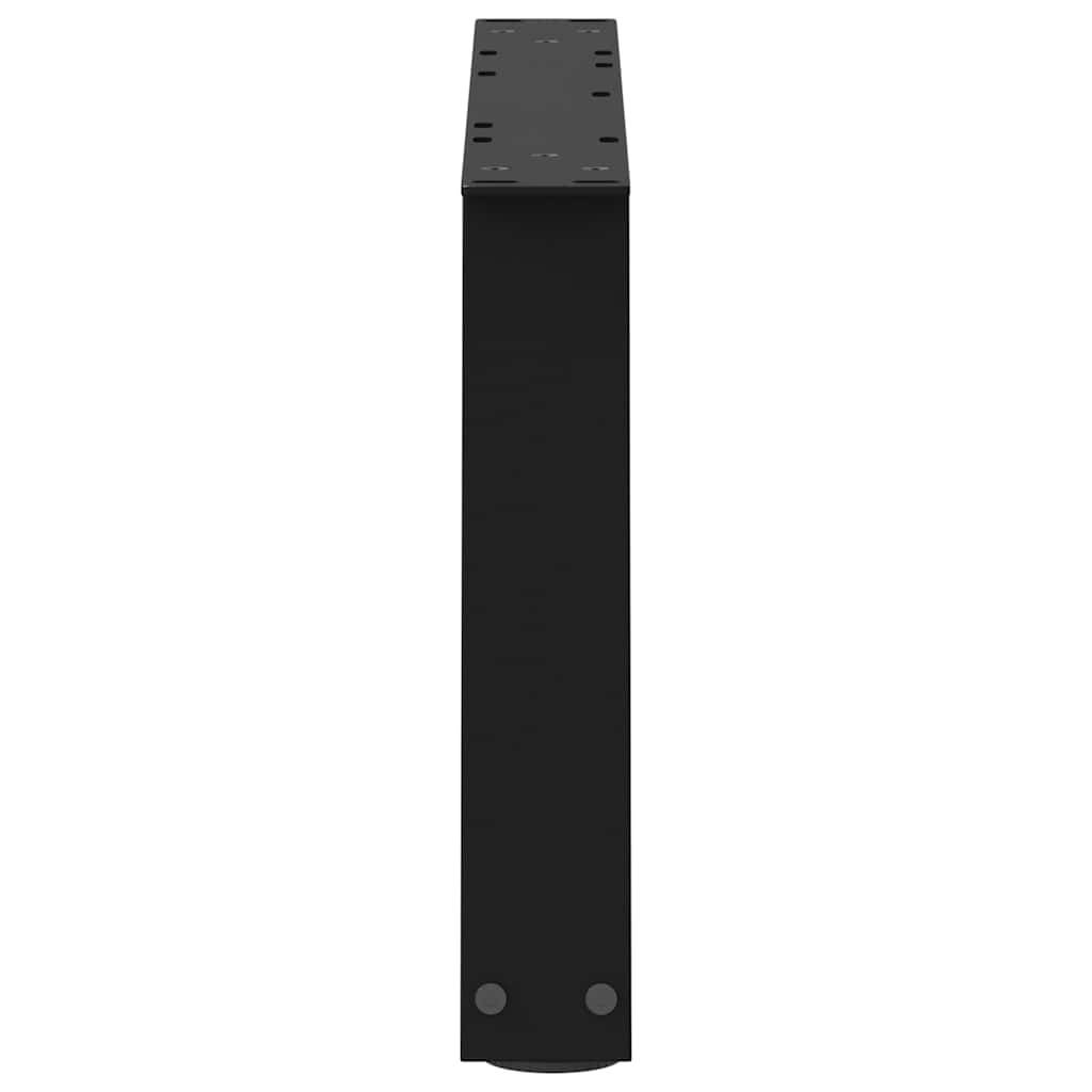 Gambe per Tavolino da Caffè forma V 2 pz Nere 70x(30-31,3) cm