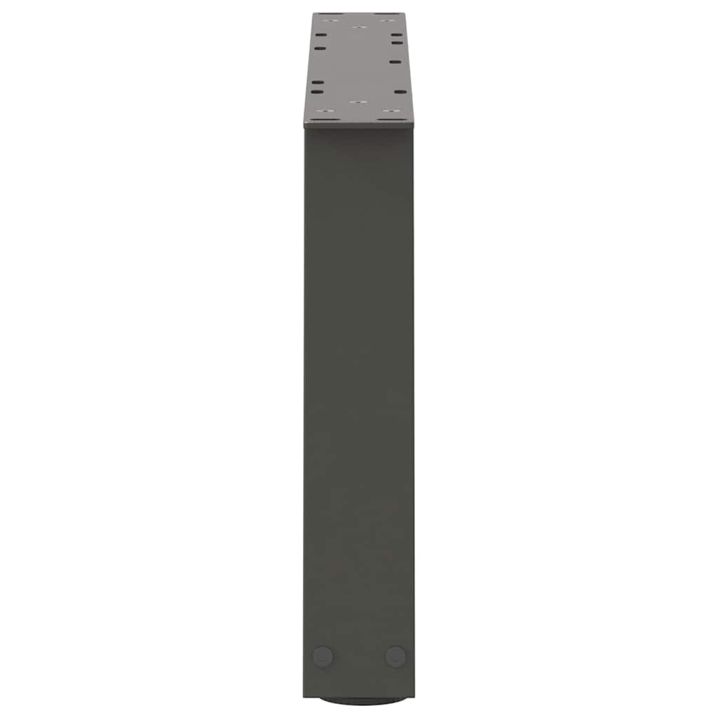 Gambe Tavolino da Caffè forma V 2 pz Antracite 70x(30-31,3) cm
