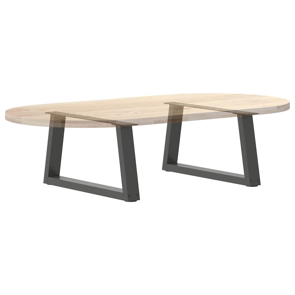 Gambe Tavolino da Caffè forma V 2 pz Antracite 70x(30-31,3) cm
