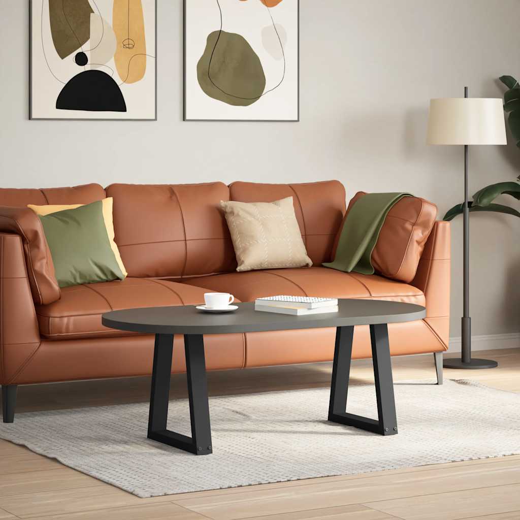 Gambe per Tavolino da Caffè forma V 2 pz Nere 28x(42-43,3) cm