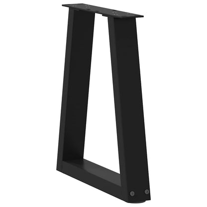 Gambe per Tavolo da Pranzo a V 2 pz Nero 28x(42-43,3)cm Acciaio