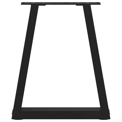 Gambe per Tavolino da Caffè forma V 2 pz Nere 28x(42-43,3) cm