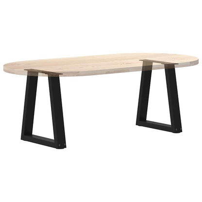 Gambe per Tavolino da Caffè forma V 2 pz Nere 28x(42-43,3) cm