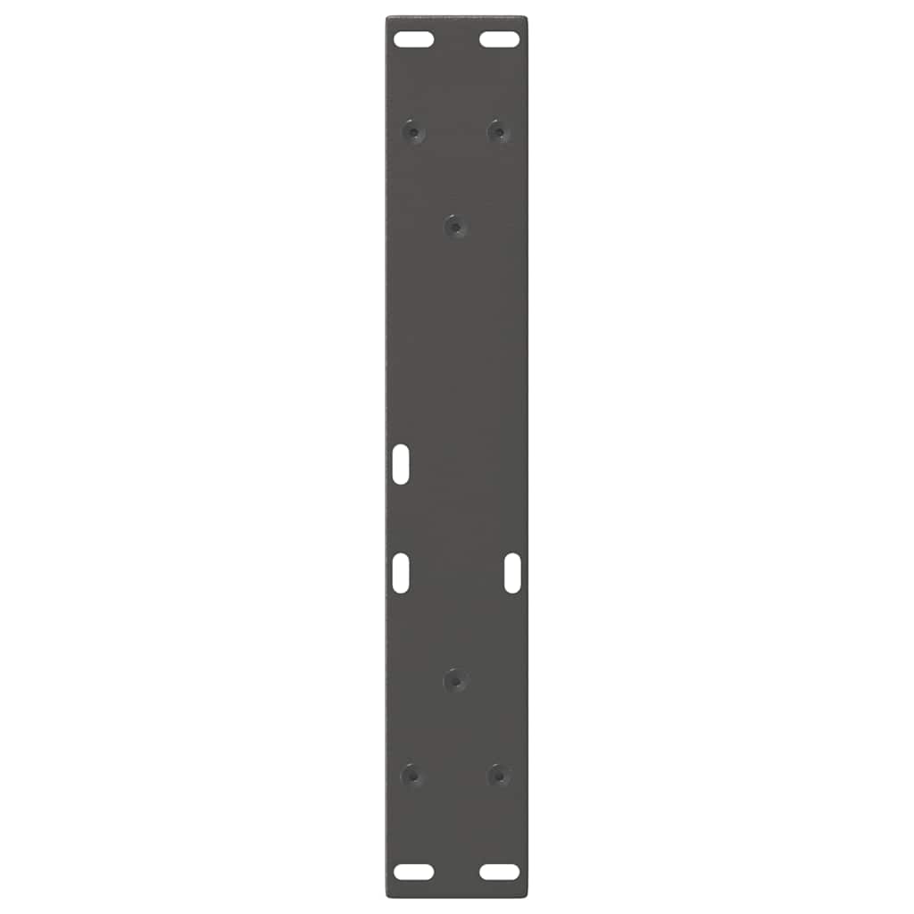 Gambe Tavolino da Caffè forma V 2 pz Antracite 28x(42-43,3) cm