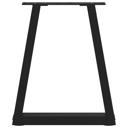 Gambe per Tavolino da Caffè forma V 2 pz Nere 38x(42-43,3) cm