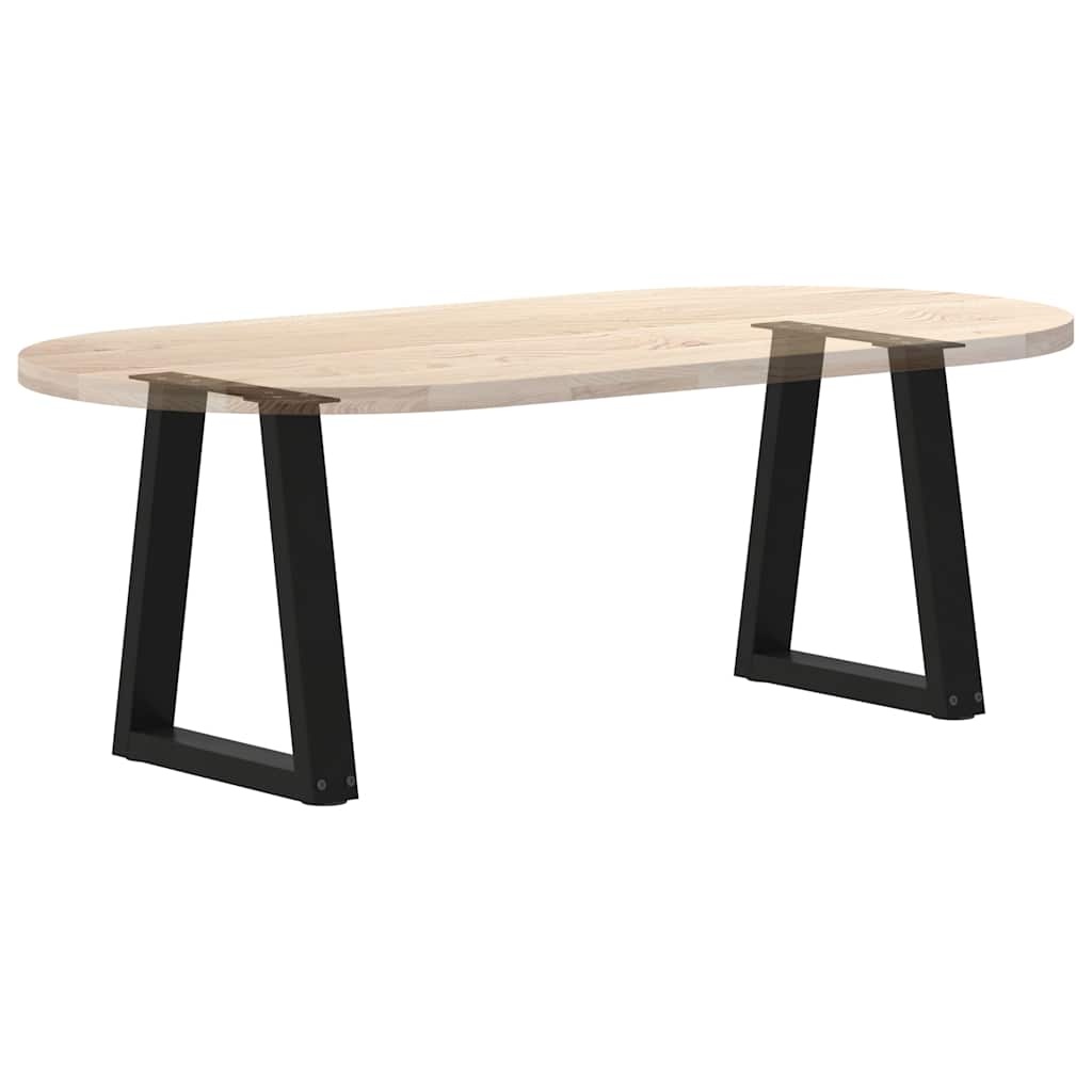 Gambe per Tavolino da Caffè forma V 2 pz Nere 38x(42-43,3) cm